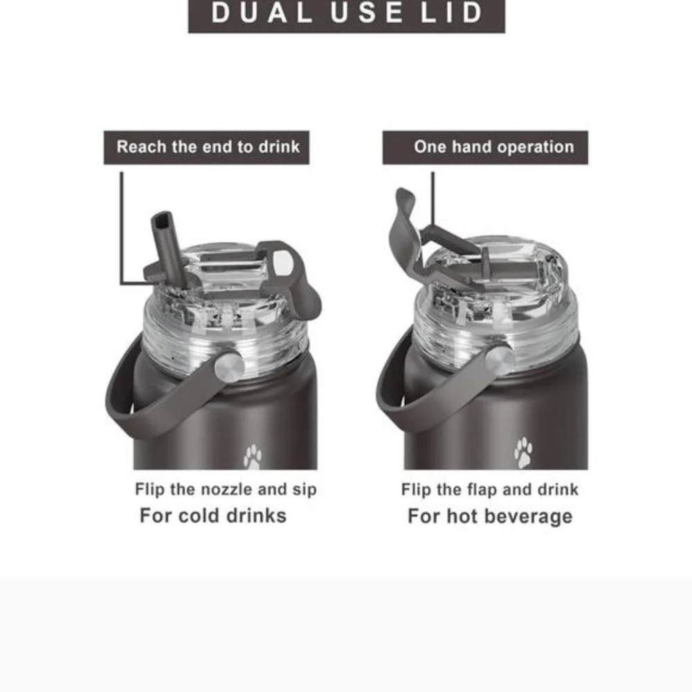 Black & White Cat  Serengeti Chocolate Water Bottle - Picture 2 of 3